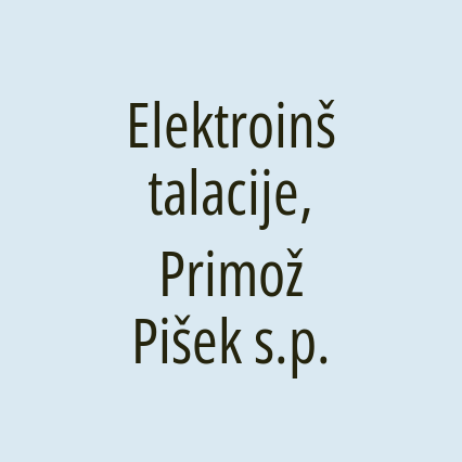 Elektroinštalacije, Primož Pišek s.p. - Logotip