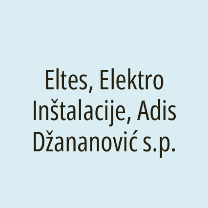Eltes, Elektro Inštalacije, Adis Džananović s.p. - Logotip