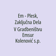 Em - Plesk, Zaključna Dela V Gradbeništvu Emsur Kolenović s.p. - Logotip