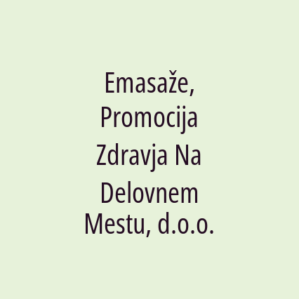 Emasaže, Promocija Zdravja Na Delovnem Mestu, d.o.o. - Logotip