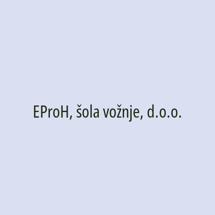 EProH, šola vožnje, d.o.o. - Logotip