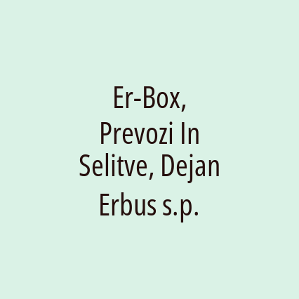 Er-Box, Prevozi In Selitve, Dejan Erbus s.p. - Logotip