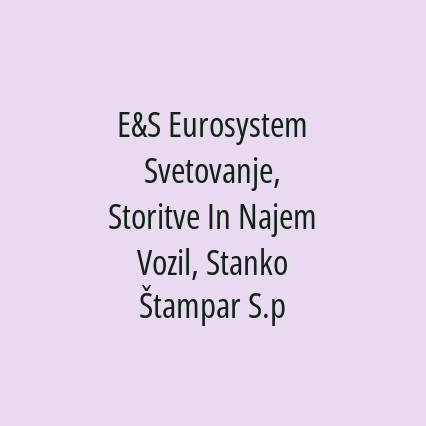 E&S Eurosystem Svetovanje, Storitve In Najem Vozil, Stanko Štampar S.p - Logotip