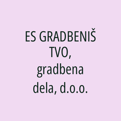 ES GRADBENIŠTVO, gradbena dela, d.o.o. - Logotip