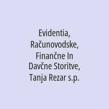 Evidentia, Računovodske, Finančne In Davčne Storitve, Tanja Rezar s.p. - Logotip