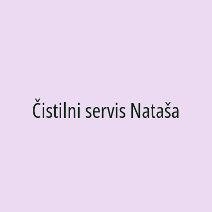 Čistilni servis Nataša