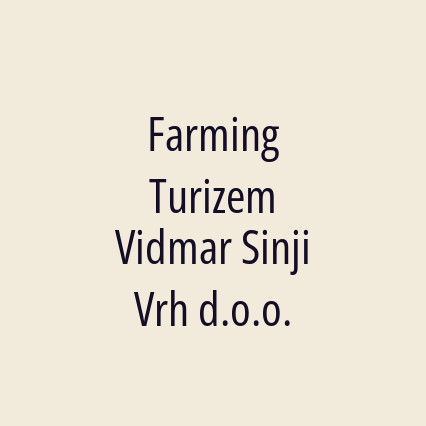 Farming Turizem Vidmar Sinji Vrh d.o.o. - Logotip