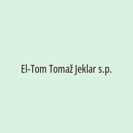 El-Tom Tomaž Jeklar s.p. - Logotip