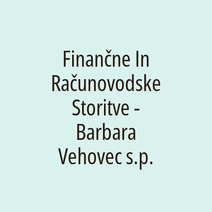 Finančne In Računovodske Storitve - Barbara Vehovec s.p. - Logotip