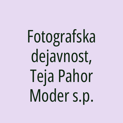 Fotografska dejavnost, Teja Pahor Moder s.p. - Logotip