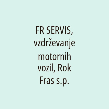FR SERVIS, vzdrževanje motornih vozil, Rok Fras s.p. - Logotip