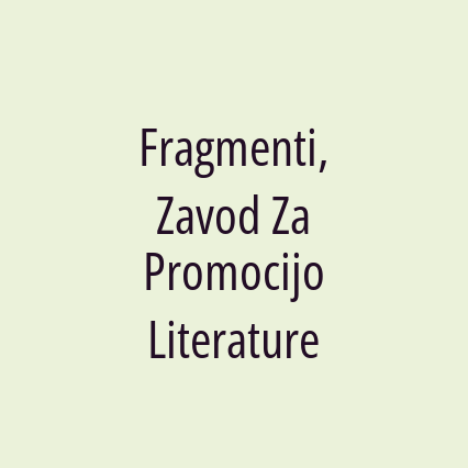 Fragmenti, Zavod Za Promocijo Literature - Logotip