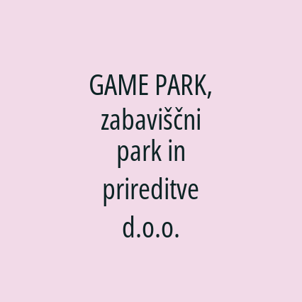 GAME PARK, zabaviščni park in prireditve d.o.o. - Logotip