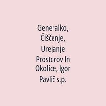 Generalko, Čiščenje, Urejanje Prostorov In Okolice, Igor Pavlič s.p. - Logotip