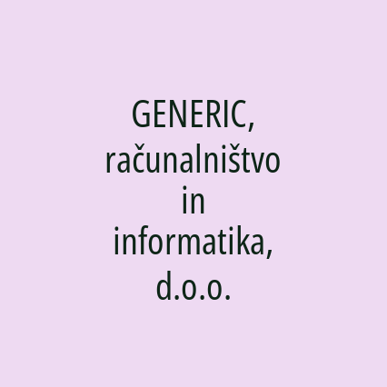 GENERIC, računalništvo in informatika, d.o.o. - Logotip