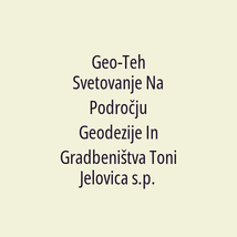 Geo-Teh Svetovanje Na Področju Geodezije In Gradbeništva Toni Jelovica s.p. - Logotip