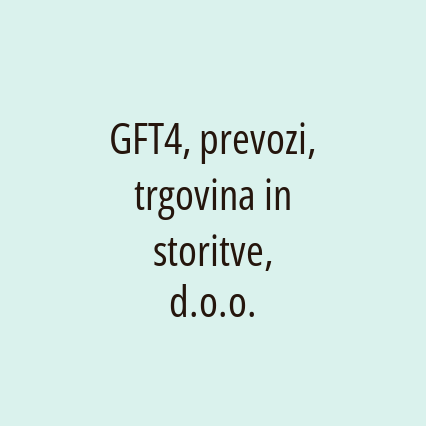 GFT4, prevozi, trgovina in storitve, d.o.o. - Logotip