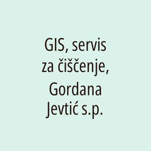 GIS, servis za čiščenje, Gordana Jevtić s.p. - Logotip