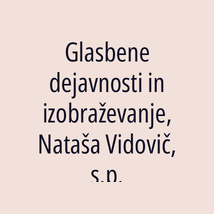 Glasbene dejavnosti in izobraževanje, Nataša Vidovič, s.p. - Logotip