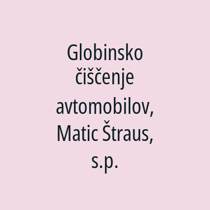 Globinsko čiščenje avtomobilov, Matic Štraus, s.p. - Logotip