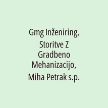 Gmg Inženiring, Storitve Z Gradbeno Mehanizacijo, Miha Petrak s.p. - Logotip