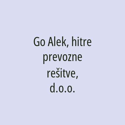 Go Alek, hitre prevozne rešitve, d.o.o. - Logotip