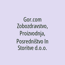 Gor.com Zobozdravstvo, Proizvodnja, Posredništvo In Storitve d.o.o. - Logotip