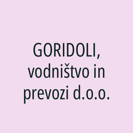 GORIDOLI, vodništvo in prevozi d.o.o. - Logotip