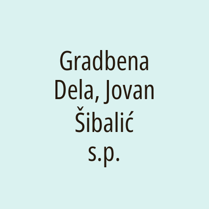 Gradbena Dela, Jovan Šibalić s.p. - Logotip