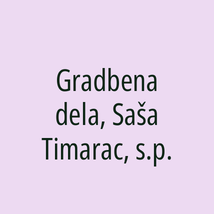 Gradbena dela, Saša Timarac, s.p. - Logotip