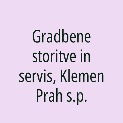 Gradbene storitve in servis, Klemen Prah s.p. - Logotip