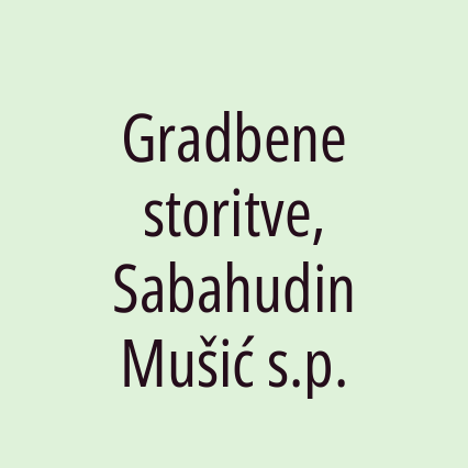 Gradbene storitve, Sabahudin Mušić s.p. - Logotip