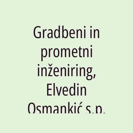 Gradbeni in prometni inženiring, Elvedin Osmankić s.p. - Logotip
