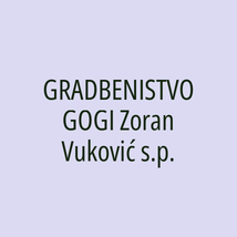 GRADBENISTVO GOGI Zoran Vuković s.p. - Logotip