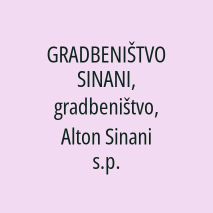 GRADBENIŠTVO SINANI, gradbeništvo, Alton Sinani s.p. - Logotip