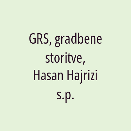 GRS, gradbene storitve, Hasan Hajrizi s.p. - Logotip