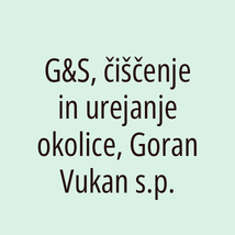 G&S, čiščenje in urejanje okolice, Goran Vukan s.p. - Logotip