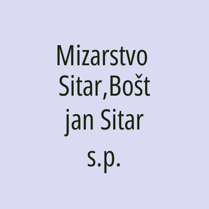 Mizarstvo Sitar,Boštjan Sitar s.p.