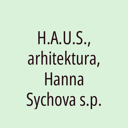 H.A.U.S., arhitektura, Hanna Sychova s.p. - Logotip