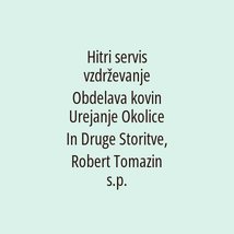 Hitri servis vzdrževanje Obdelava kovin Urejanje Okolice In Druge Storitve, Robert Tomazin s.p. - Logotip