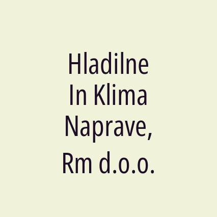 Hladilne In Klima Naprave, Rm d.o.o. - Logotip