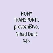 HONY TRANSPORTI, prevozništvo, Nihad Đulić s.p. - Logotip