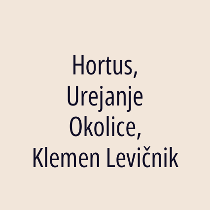 Hortus, Urejanje Okolice, Klemen Levičnik - Logotip