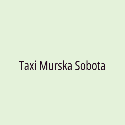 Taxi Murska Sobota