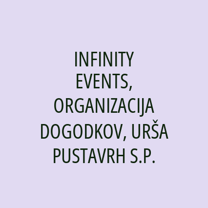 INFINITY EVENTS, ORGANIZACIJA DOGODKOV, URŠA PUSTAVRH S.P. - Logotip