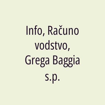 Info, Računovodstvo, Grega Baggia s.p. - Logotip