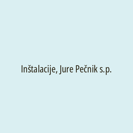 Inštalacije, Jure Pečnik s.p. - Logotip