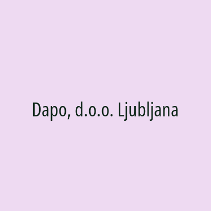 Dapo, d.o.o. Ljubljana