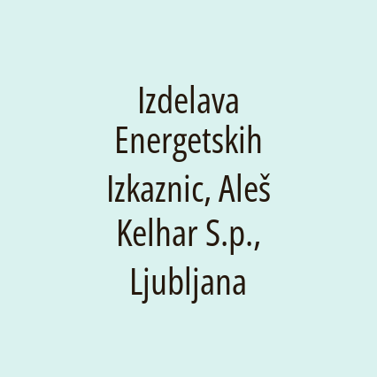 Izdelava Energetskih Izkaznic, Aleš Kelhar S.p., Ljubljana - Logotip