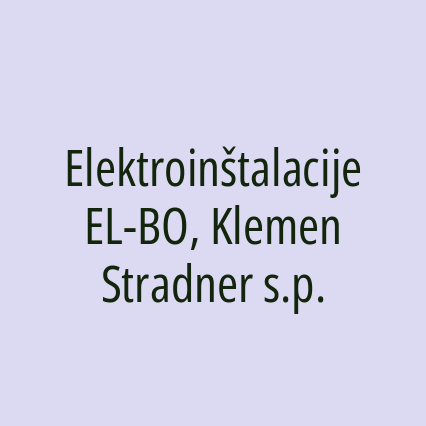 Elektroinštalacije EL-BO, Klemen Stradner s.p.